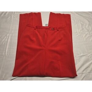 Sag Harbor Red Wide Leg Trousers High Waist Career Casual Pants Size 8‎